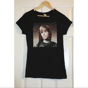 RARE Justin Bieber 2011 Black Graphic Tee
